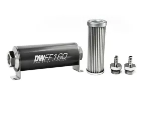DeatschWerks 5/16 in, 5 micron, 160mm In-line fuel filter kit