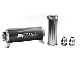 DeatschWerks -8AN, 5 micron, 160mm In-line fuel filter kit
