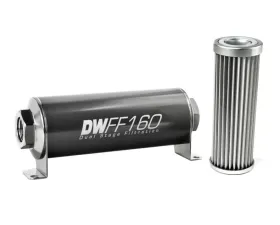 DeatschWerks -10AN Female, 5 micron, 160mm In-line fuel filter kit