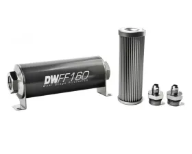 DeatschWerks -6AN, 10 micron, 160mm In-line fuel filter kit