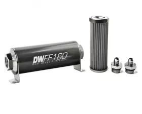 DeatschWerks -6AN, 40 micron, 160mm In-line fuel filter kit