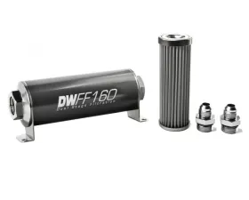 DeatschWerks -8AN, 40 micron, 160mm In-line fuel filter kit