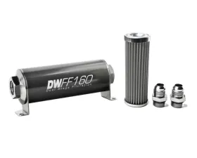 DeatschWerks -10AN, 100 micron, 160mm In-line fuel filter kit