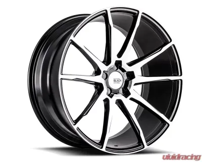 Savini di Forza Machined Black with Black Lip BM12 Wheel 20x8.5 5x127 | 5x5 40mm - BM12-20085527M4079