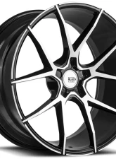 Savini di Forza Machined Black with Black Lip BM14 Wheel 20x8.5 5x115 25mm                                     - BM14-20085515M2579 - Image 3