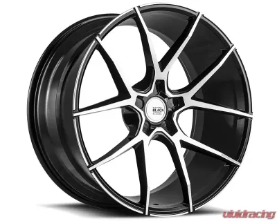 Savini di Forza Machined Black with Black Lip BM14 Wheel 20x8.5 5x115 25mm - BM14-20085515M2579