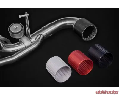 Capristo Exhaust Valved Exhaust CES3 Carbon Tips Black Aston Martin Vantage | AMR 2018-2022 - 02AM05003005-B