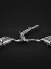 Capristo Exhaust Valved Catback Exhaust System Mid-Pipes ECE E2P Carbon Fiber Tip Red Audi RS4 B9 | RS5 2018-2023                                     - 02AU05203006-R - Image 3