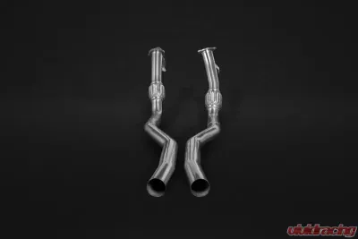Capristo Exhaust Valved Catback Exhaust System Mid-Pipes ECE E2P Carbon Fiber Tip Red Audi RS4 B9 | RS5 2018-2023 - 02AU05203006-R
