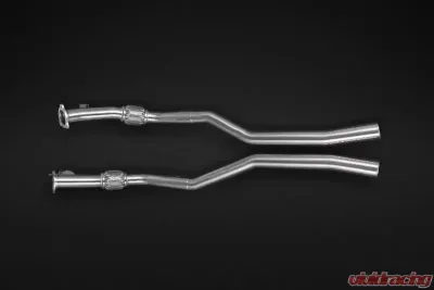 Capristo Exhaust Valved Catback Exhaust System Mid-Pipes ECE E2P Carbon Fiber Tip Red Audi RS4 B9 | RS5 2018-2023 - 02AU05203006-R