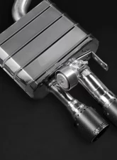 Capristo Exhaust Mid-Pipes Valved Exhaust System CES3 Carbon Fiber Tips Red Audi S8 2010-2021                                     - 02AU09403001-R - Image 3