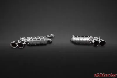Capristo Exhaust Valved Exhaust System Mid-Pipes CES3 Remote Kit Carbon Fiber Tips Black BMW X5M F15 | X6M F16 2014-2013 - 02BM10203006-B