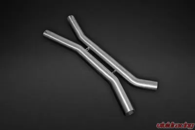 Capristo Exhaust Valved Exhaust System Mid-Pipes CES3 Remote Kit Carbon Fiber Tips Black BMW X5M F15 | X6M F16 2014-2013 - 02BM10203006-B