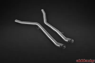 Capristo Exhaust Valved Exhaust System Mid-Pipes CES3 Remote Kit Carbon Fiber Tips Black BMW X5M F15 | X6M F16 2014-2013 - 02BM10203006-B