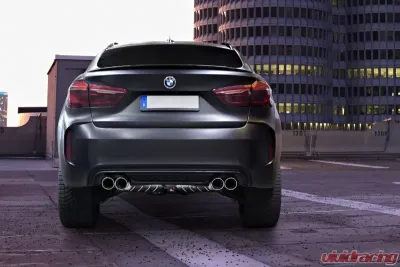 Capristo Exhaust Valved Exhaust System Mid-Pipes CES3 Remote Kit Carbon Fiber Tips Black BMW X5M F15 | X6M F16 2014-2013 - 02BM10203006-B