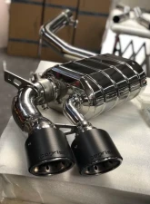 Capristo Exhaust Valved Exhaust System Mid-Pipes CES3 Remote Kit Carbon Fiber Tips Black BMW X5M F15 | X6M F16 2014-2013                                     - 02BM10203006-B - Image 6