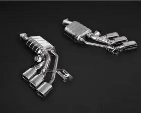 Capristo Exhaust Valved Triple Mufflers w/CES-3 w/ECE W463 5.5L V8 BiTurbo Mercedes G500 2013-2018 | Mercedes G63 AMG 12-21 Valved Triple Mufflers w/CES-3 w/ECE