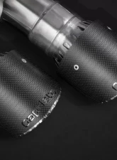 Capristo Exhaust Valved Exhaust System Mid-Pipes Carbon Fiber Tips Black Porsche Panamera 971 Turbo | S 2017-2019                                     - 02PO04703012-B - Image 2