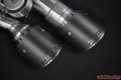 Capristo Exhaust Valved Exhaust System Mid-Pipes Carbon Fiber Tips Black Porsche Panamera 971 Turbo | S 2017-2019 - 02PO04703012-B