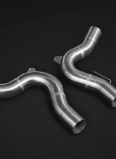 Capristo Exhaust Valved Exhaust System Mid-Pipes Carbon Fiber Tips Black Porsche Panamera 971 Turbo | S 2017-2019                                     - 02PO04703012-B - Image 3