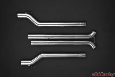 Capristo Exhaust Valved Exhaust System Mid-Pipes Carbon Fiber Tips Black Porsche Panamera 971 Turbo | S 2017-2019 - 02PO04703012-B