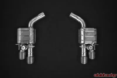 Capristo Exhaust Valved Exhaust System Mid-Pipes Carbon Fiber Tips Black Porsche Panamera 971 Turbo | S 2017-2019 - 02PO04703012-B
