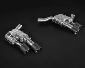 Capristo Exhaust Valved Exhaust System Mid-Pipes Carbon Fiber Tips Black Porsche Panamera 971 Turbo | S 2017-2019