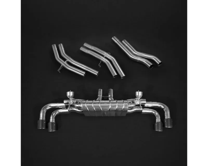 Capristo Exhaust Valved Exhaust with Mid-Silencer Race Pipes & Carbon Fiber Tips E2P Porsche 536 Cayenne 2019+ - 02PO07703017