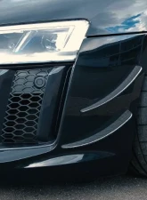 Capristo Matte Exhaust Front Fins Matte Carbon Audi R8 V10 Plus 2015 | Audi R8 Gen2 V10 2016-2019                                     - 03AU00810006KM - Image 2