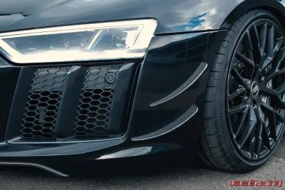 Capristo Matte Exhaust Front Fins Matte Carbon Audi R8 V10 Plus 2015 | Audi R8 Gen2 V10 2016-2019 - 03AU00810006KM