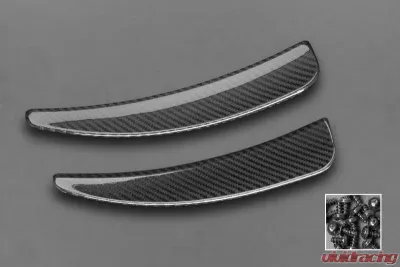 Capristo Matte Exhaust Front Fins Matte Carbon Audi R8 V10 Plus 2015 | Audi R8 Gen2 V10 2016-2019 - 03AU00810006KM
