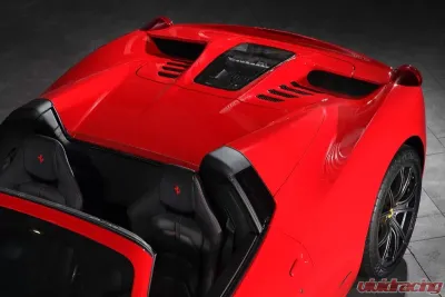 Capristo Exhaust Clear Bottom Carbon and Primed Glass Bonnet Ferrari 458 Spider 2011-2015 - 03FE004100062L