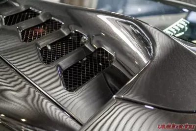 Capristo Exhaust Clear Bottom Carbon and Primed Glass Bonnet Ferrari 458 Spider 2011-2015 - 03FE004100062L