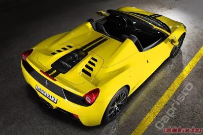 Capristo Exhaust Clear Bottom Carbon and Primed Glass Bonnet Ferrari 458 Spider 2011-2015 - 03FE004100062L