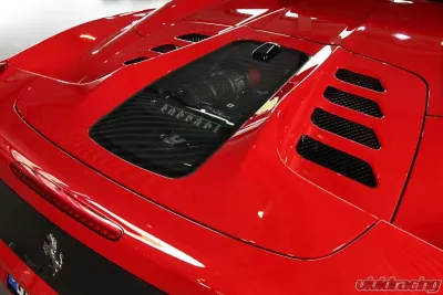 Capristo Exhaust Clear Bottom Carbon and Primed Glass Bonnet Ferrari 458 Spider 2011-2015 - 03FE004100062L