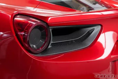 Capristo Exhaust Matte Carbon Tail Light Covers Ferrari 488 GTB | GTS 2015-2020 - 03FE08710001LM