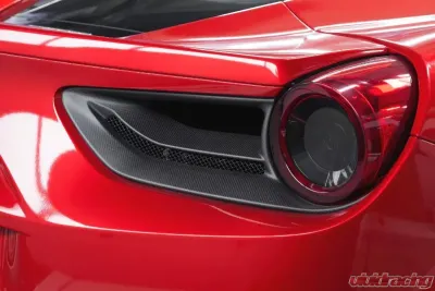 Capristo Exhaust Matte Carbon Tail Light Covers Ferrari 488 GTB | GTS 2015-2020 - 03FE08710001LM