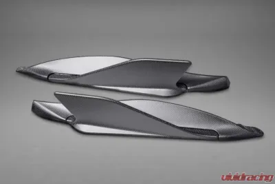 Capristo Exhaust Matte Carbon Side Fins w/adapters Ferrari 488 GTB | GTS 2015-2020 - 03FE08710002LM