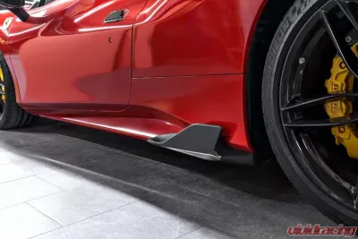 Capristo Exhaust Matte Carbon Side Fins w/adapters Ferrari 488 GTB | GTS 2015-2020 - 03FE08710002LM