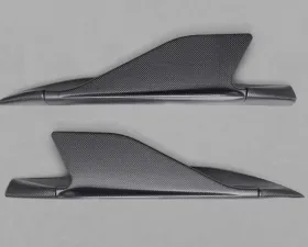 Capristo Exhaust Matte Carbon Side Fins w/adapters Ferrari 488 GTB | GTS 2015-2020