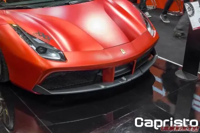 Capristo Exhaust Matte Carbon Front Spoiler Ferrari 488 GTB | GTS 2015-2020 - 03FE08710007LM