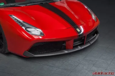 Capristo Exhaust Matte Carbon Front Spoiler Ferrari 488 GTB | GTS 2015-2020 - 03FE08710007LM