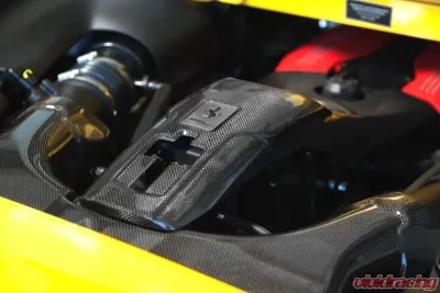 Ferrari Carbon Fiber Airbox and Lock Cover Set for 488 GTB/GTS 2015-2020, Matte Finish - 03FE08710020LM