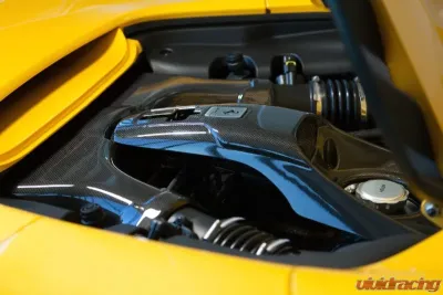 Ferrari Carbon Fiber Airbox and Lock Cover Set for 488 GTB/GTS 2015-2020, Matte Finish - 03FE08710020LM