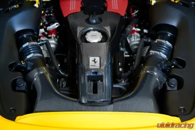 Ferrari Carbon Fiber Airbox and Lock Cover Set for 488 GTB/GTS 2015-2020, Matte Finish - 03FE08710020LM