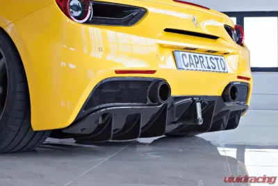 Capristo Exhaust Matte End Pipe Shells Ferrari 488 GTB | GTS 2015-2020 - 03FE08710028LM