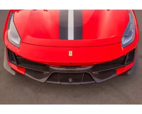 Capristo Exhaust Carbon Fiber Front Spoiler No Side Wings Ferrari 488 Pista 2019-2021