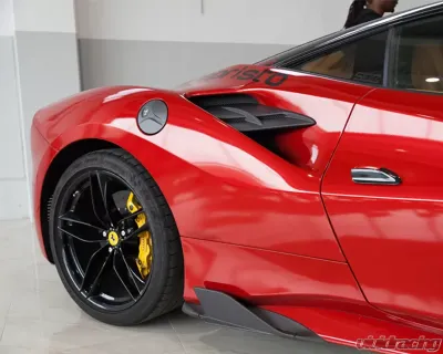 Capristo Gloss Finished Carbon Side Air Intake Panels Ferrari 488 GTB 2015-2020 - 03FE08710010LG
