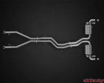 Capristo Valved Exhaust System Package with CES-3 Remote Bentley Bentayga 2016-2021 - 02BE09803001