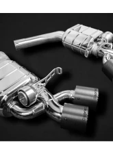 Capristo Exhaust Valved Exhaust Bevelled Carbon Fiber Tips E2P Red Audi RS6 | 7 C8 2019-2025                                     - 02AU01903028-R - Image 6